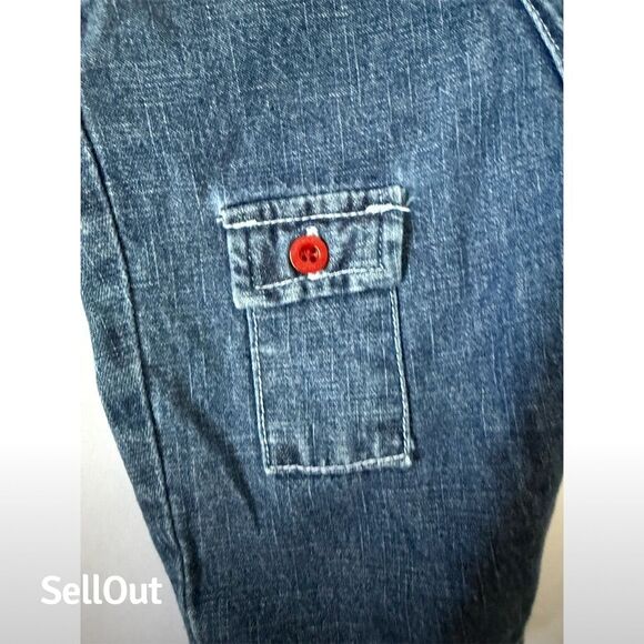 Small Wonders Infant Denim Overalls Baseball Embroidery 3/6 Months Vintage - Picture 5 of 7